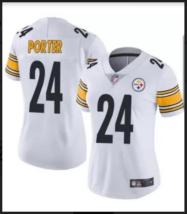 Women Pittsburgh Steelers #24 PORTER white 2024 Nike NFL jersey